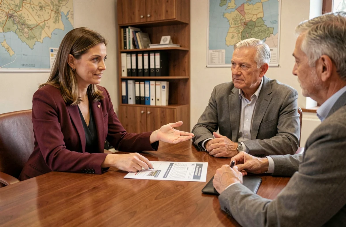 Spécialiste de La Centrale de Financement Sarthe accompagnant un couple dans leur dossier de financement immobilier