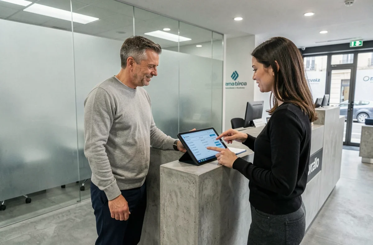 Client discutant des conditions du Livret A Sup avec un conseiller bancaire dans une agence CIC