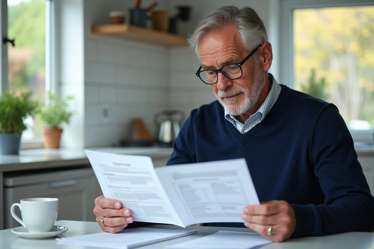 Homme comparant ses relevés fiscaux avec sa déclaration préremplie case 2BH