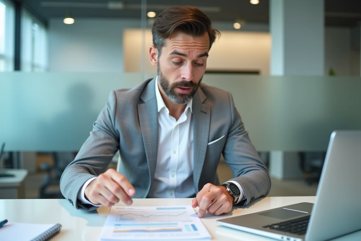 Conseiller bancaire expliquant l'évolution du taux du livret A à un client dans une agence française