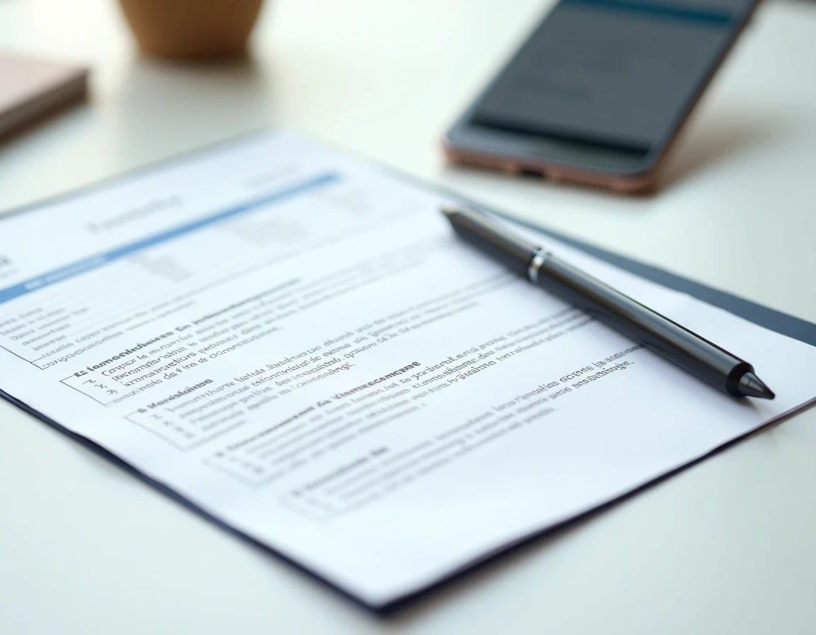 Document d'assurance avec prélèvement ADIS encerclé posé sur un bureau avec stylo et smartphone