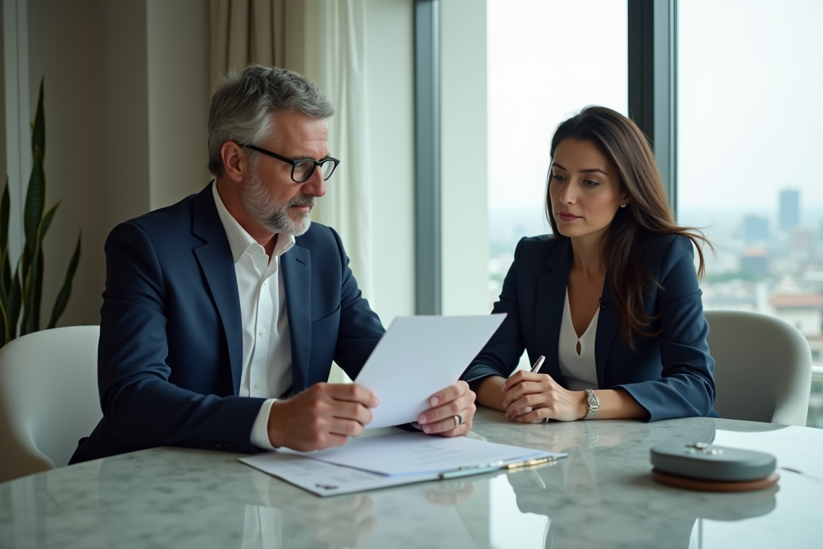 Homme d'affaires en costume dans un appartement moderne