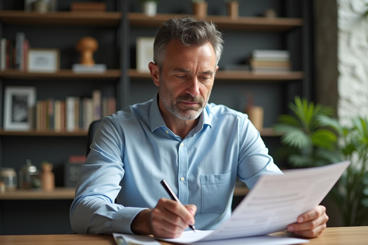 Homme d'affaires en réunion de gestion financière