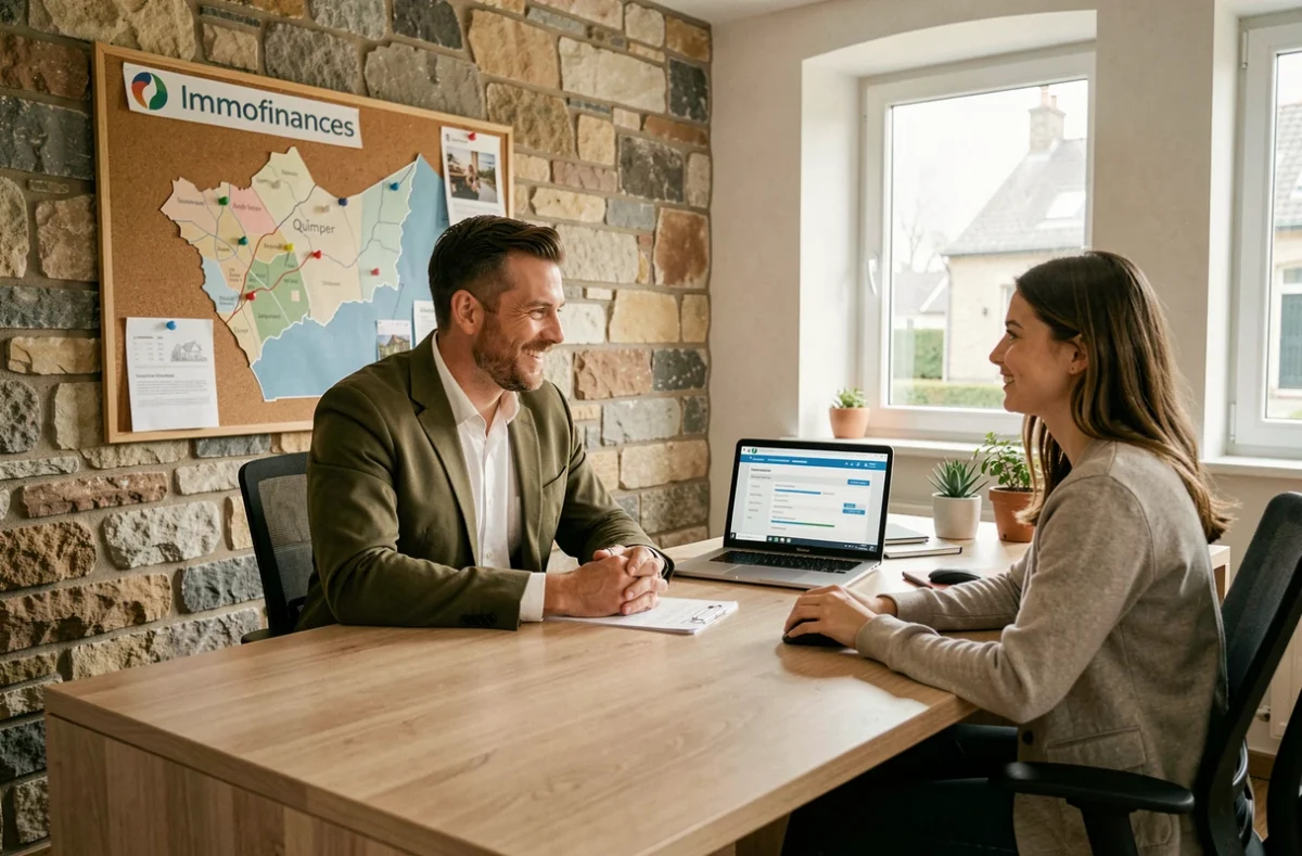 Courtier d'Immofinances Quimper accompagnant un couple dans leur projet de financement immobilier