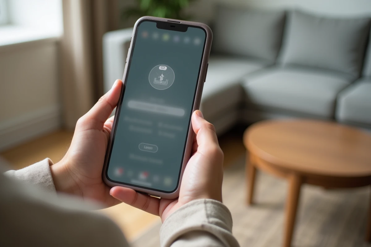 Gros plan sur un smartphone affichant une erreur de connexion à une application bancaire en panne